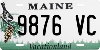 ME license plate 9876VC