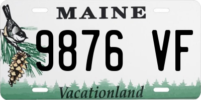 ME license plate 9876VF