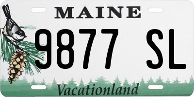 ME license plate 9877SL