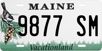 ME license plate 9877SM