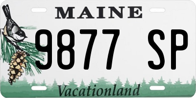 ME license plate 9877SP