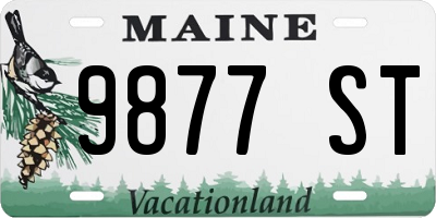 ME license plate 9877ST