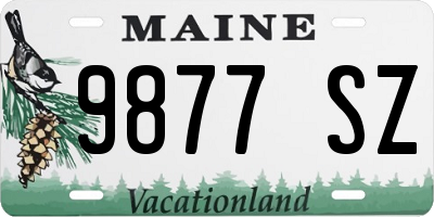 ME license plate 9877SZ