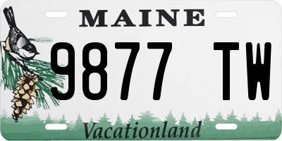ME license plate 9877TW