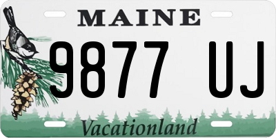 ME license plate 9877UJ