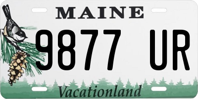ME license plate 9877UR