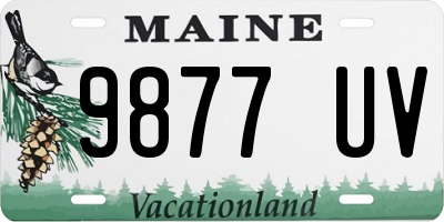 ME license plate 9877UV