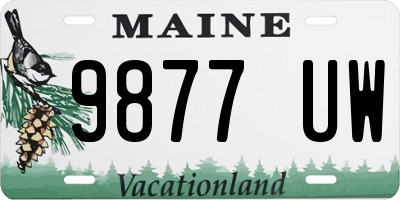 ME license plate 9877UW