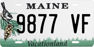 ME license plate 9877VF