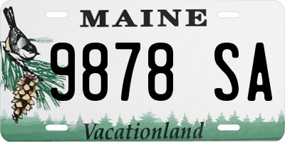 ME license plate 9878SA