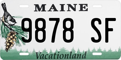 ME license plate 9878SF