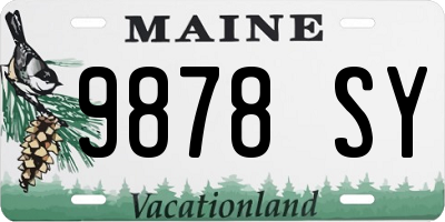 ME license plate 9878SY