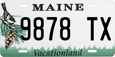 ME license plate 9878TX