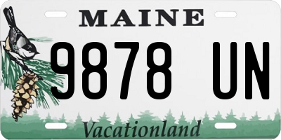 ME license plate 9878UN