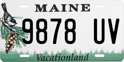 ME license plate 9878UV