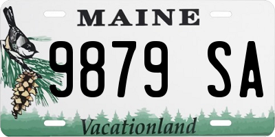 ME license plate 9879SA