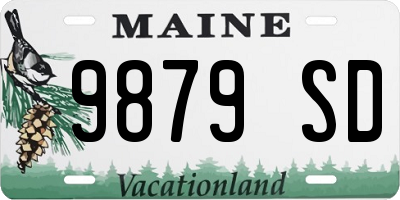 ME license plate 9879SD