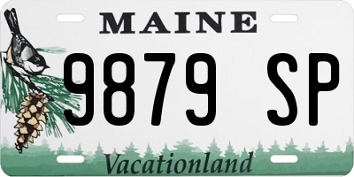 ME license plate 9879SP