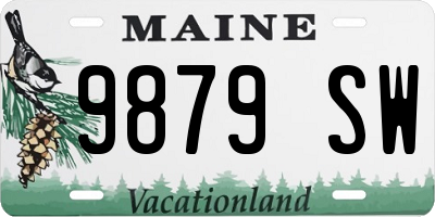 ME license plate 9879SW