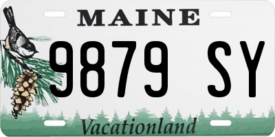 ME license plate 9879SY