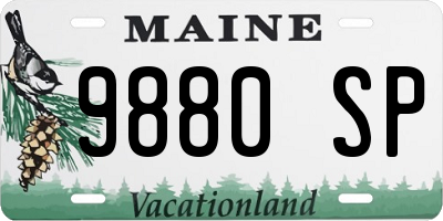 ME license plate 9880SP