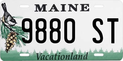 ME license plate 9880ST