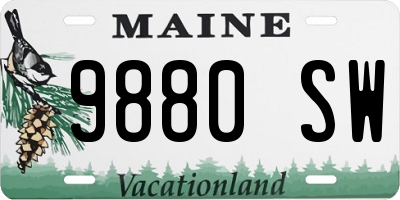 ME license plate 9880SW