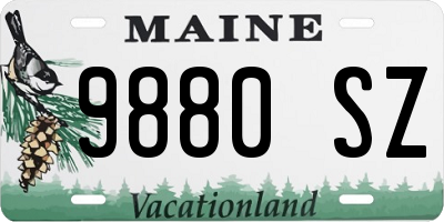 ME license plate 9880SZ