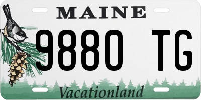 ME license plate 9880TG