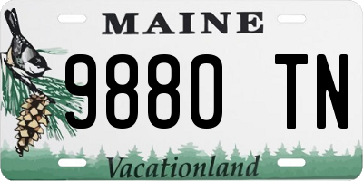 ME license plate 9880TN