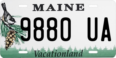 ME license plate 9880UA