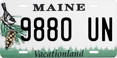 ME license plate 9880UN