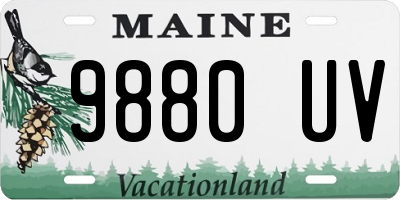 ME license plate 9880UV