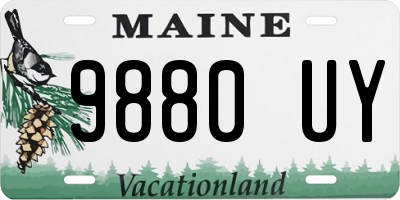 ME license plate 9880UY