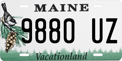 ME license plate 9880UZ