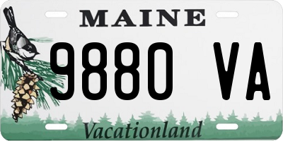 ME license plate 9880VA