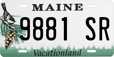 ME license plate 9881SR