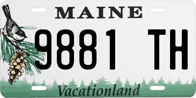 ME license plate 9881TH