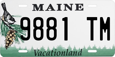 ME license plate 9881TM