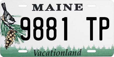 ME license plate 9881TP