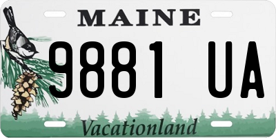 ME license plate 9881UA