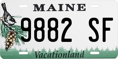ME license plate 9882SF