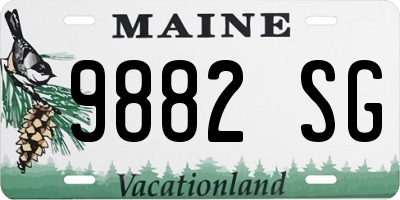 ME license plate 9882SG