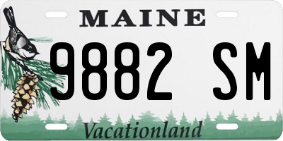 ME license plate 9882SM