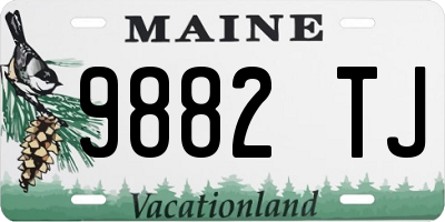 ME license plate 9882TJ