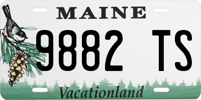ME license plate 9882TS