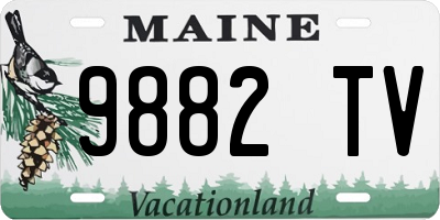 ME license plate 9882TV
