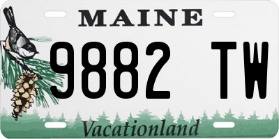 ME license plate 9882TW