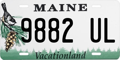 ME license plate 9882UL