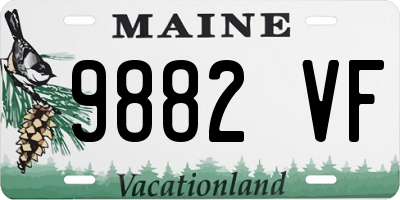 ME license plate 9882VF